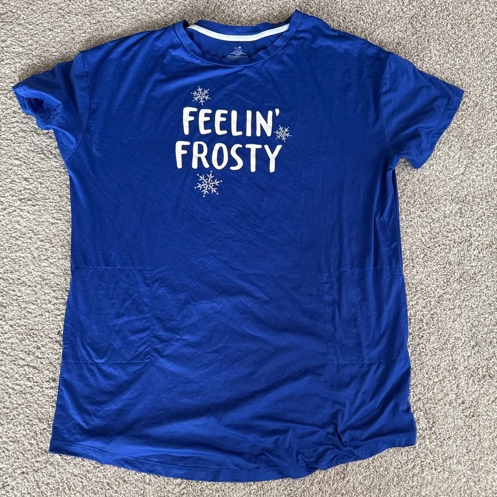 Blue 'Feelin' Frosty' Night Gown - Picture 1 of 4